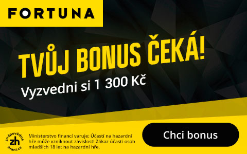 Fortuna bonus 1 300 Kč registrace